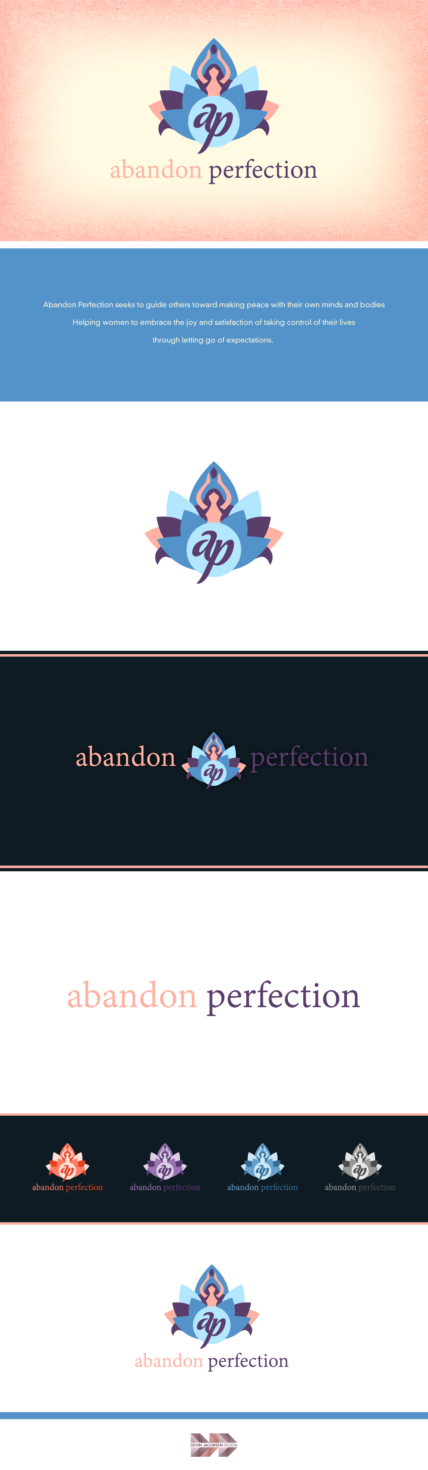 Extremely yonic logo for Abandon Perfection life coaching service.