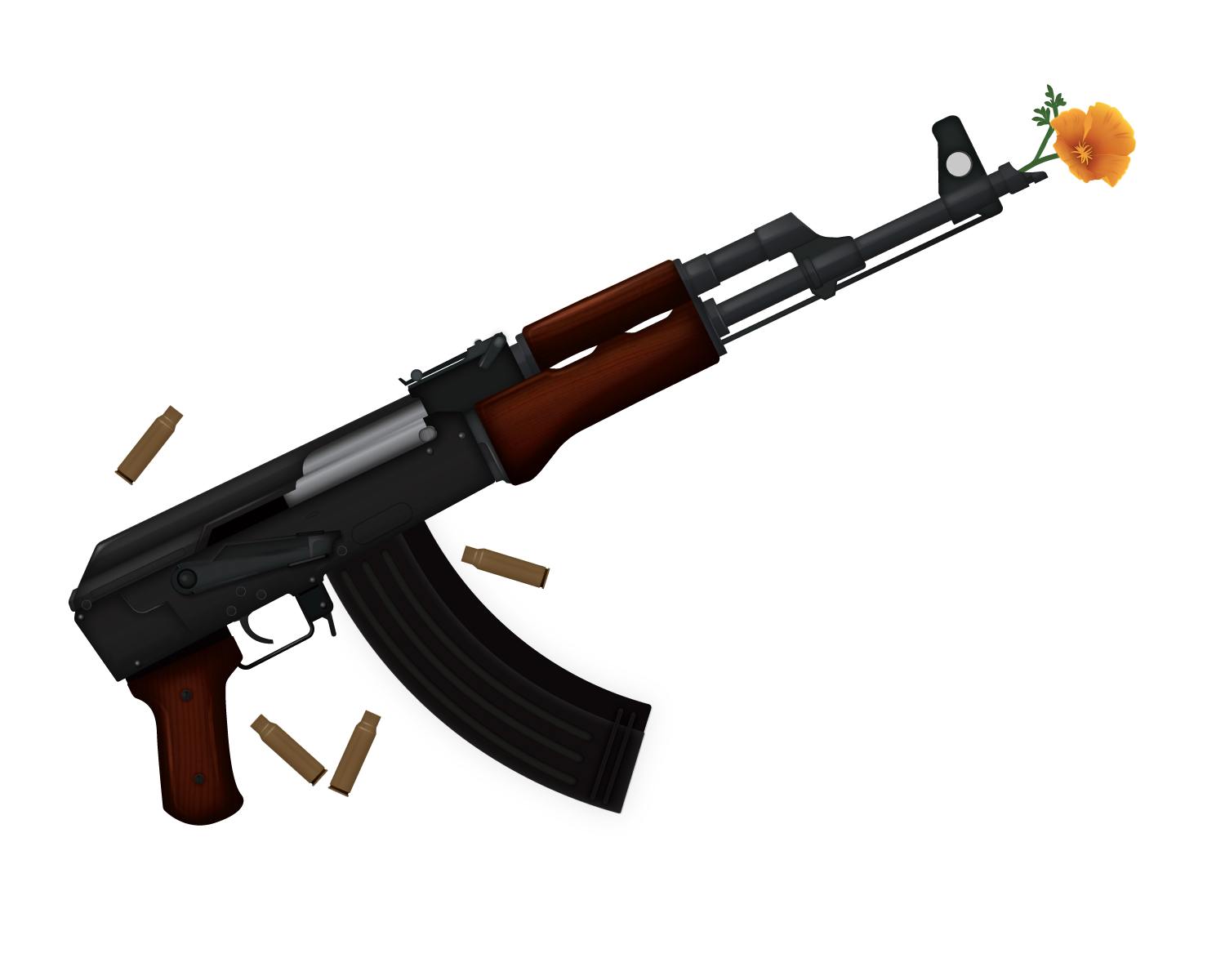 An illustration of an AK-47